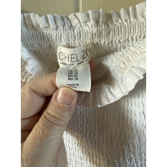 Rachel Zoe Mommy SZ 12 And Me SZ 8 White Smocked Tiered Maxi Dress - Picture 8 of 16